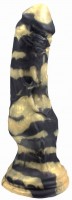 Черно-золотистый фаллоимитатор "Оборотень medium" - 30,5 см.