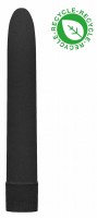 Черный экологичный вибромассажер Natural Pleasure 7" - 17,7 см.
