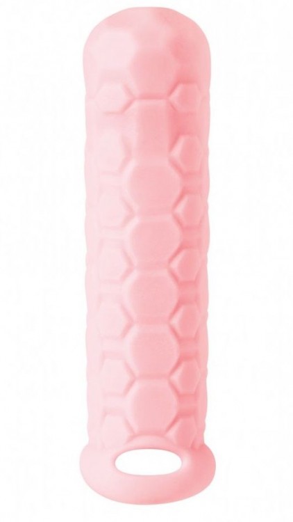 Розовый фаллоудлинитель Homme Long - 15,5 см.