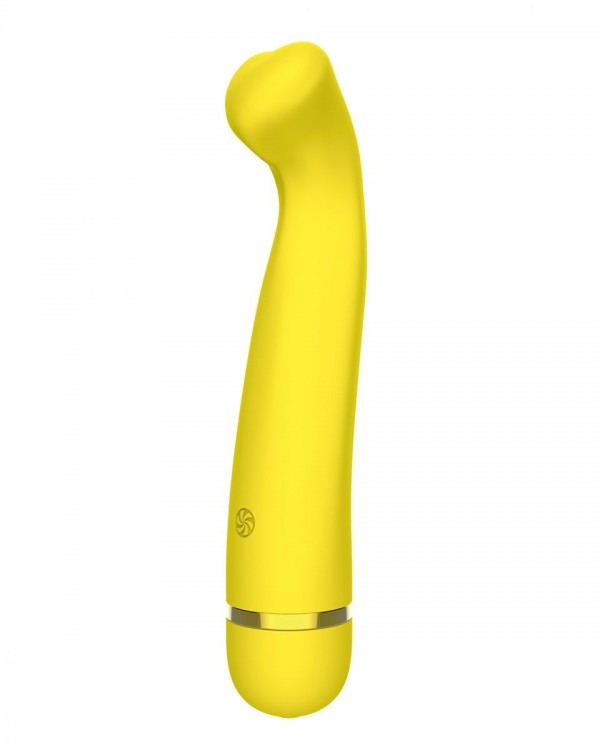 Желтый перезаряжаемый вибратор Raffi - 17,1 см.