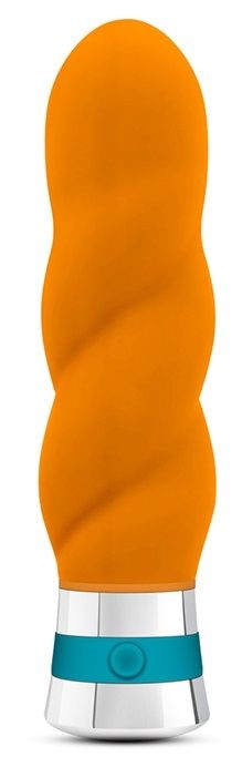 Оранжевый вибромассажер VIBRANCE - 15,2 см.