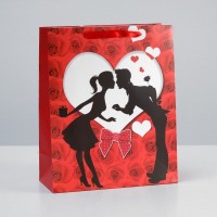 Подарочный пакет "Романтичная парочка" - 32 х 26 см.