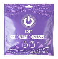 Цветные ароматизированные презервативы ON) Fruit & Color - 15 шт.