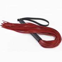 Красная плеть "Классика" с черной рукоятью - 58 см.
