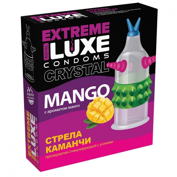 Стимулирующий презерватив "Стрела команчи" с ароматом ванили - 1 шт.