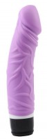 Фиолетовый вибратор-реалистик Thick Realistic Dildo - 19,5 см.